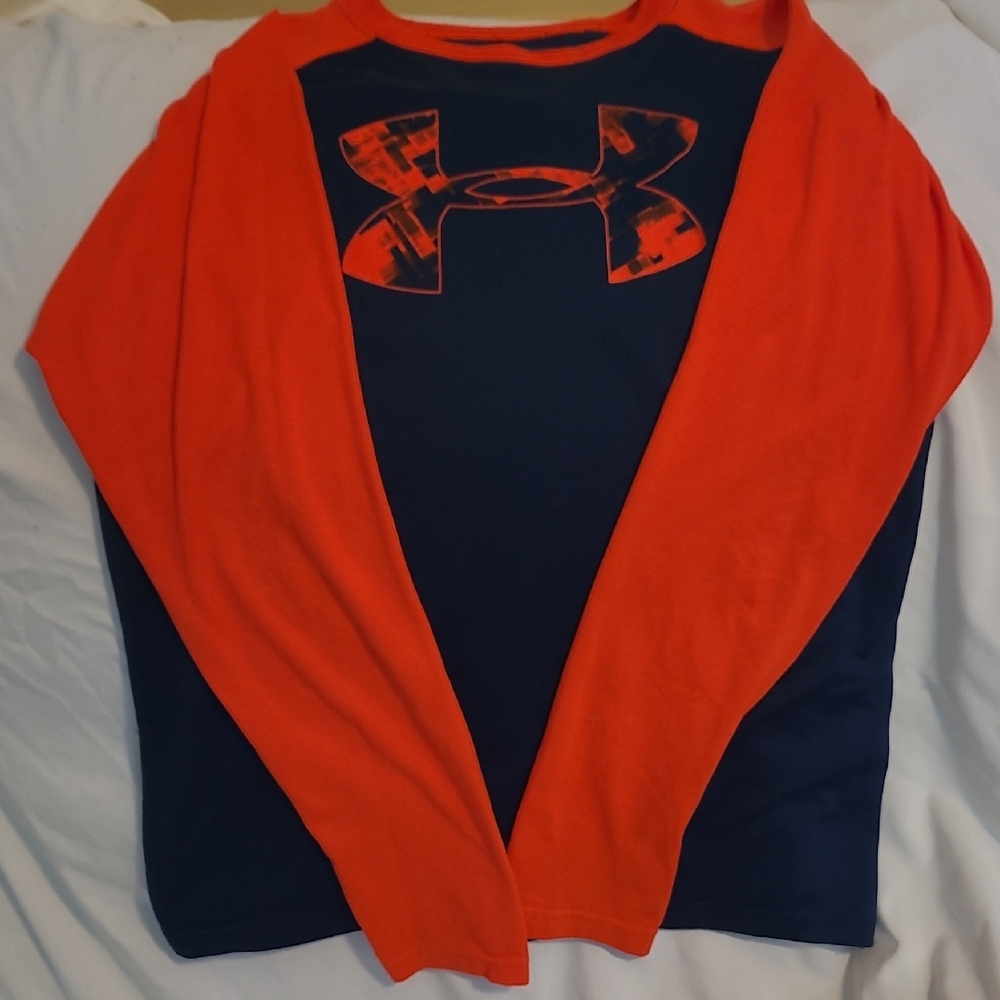 Under Armour Bold Orange and Navy Top